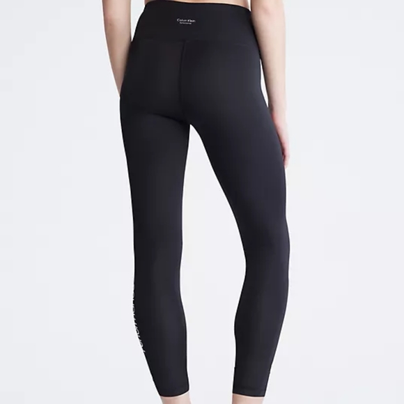 🏃 Calvin Klein Performance Black Athletic Active Stretch Leggings Medium NWOT - Picture 4 of 6